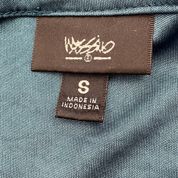 MOSSIMO Teal Blue Pleated Short Sleeve Blouse - Picture 8 of 11